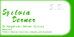szilvia derner business card